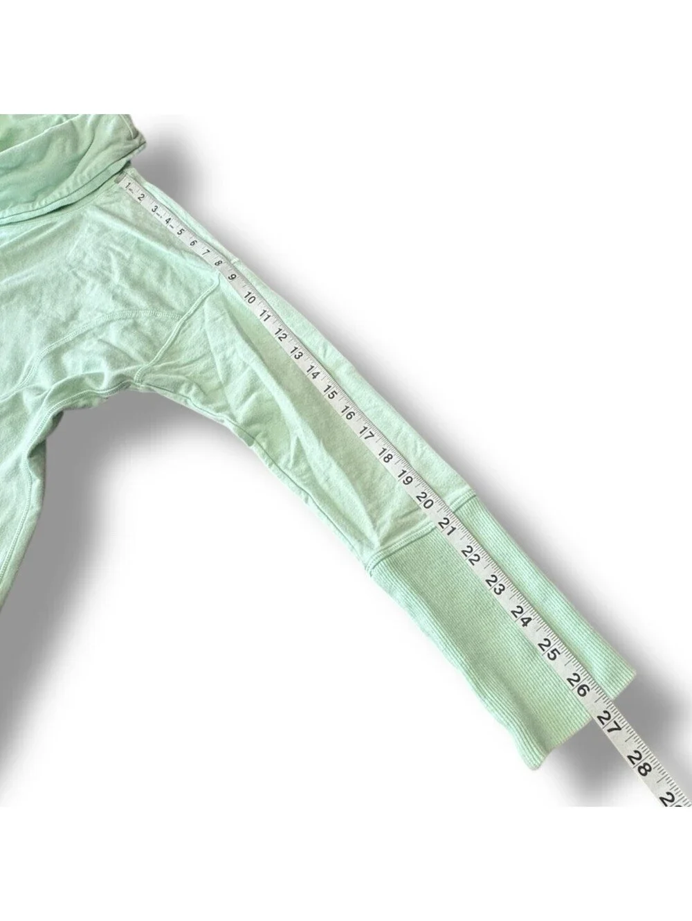 Lululemon Sweater Cowl Neck Pullover Long Sleeve Zipper Pockets Green Women Sz 6